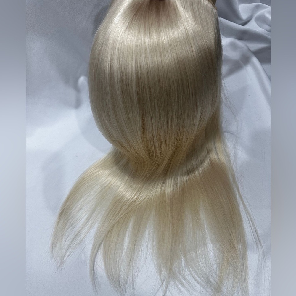 Remy Human Hair Clip In Extensions 20” 613 Blonde Full Thick 130g